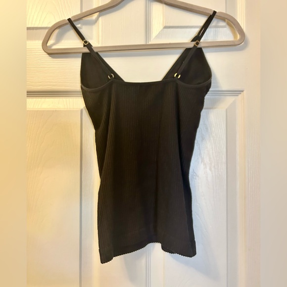 Intimately by Free People Black Seamless Ribbed Cross Front Camisole - Picture 11 of 11